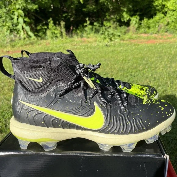 Nike Alpha Huarache NXT MCS All Star Black/Lime/Volt Baseball‎ Cleats Size 10.5